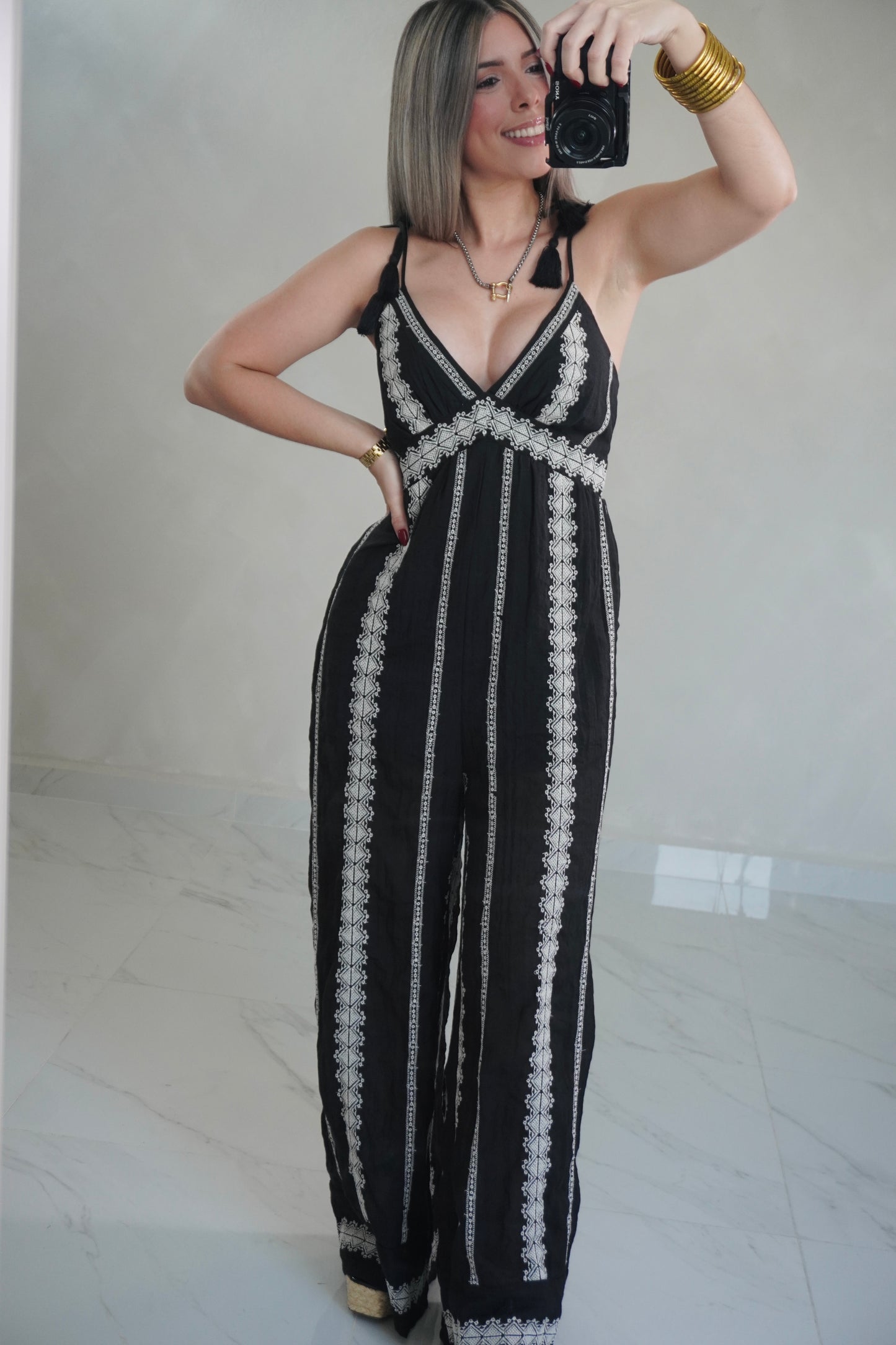 EMBROIDERY JUMPSUIT