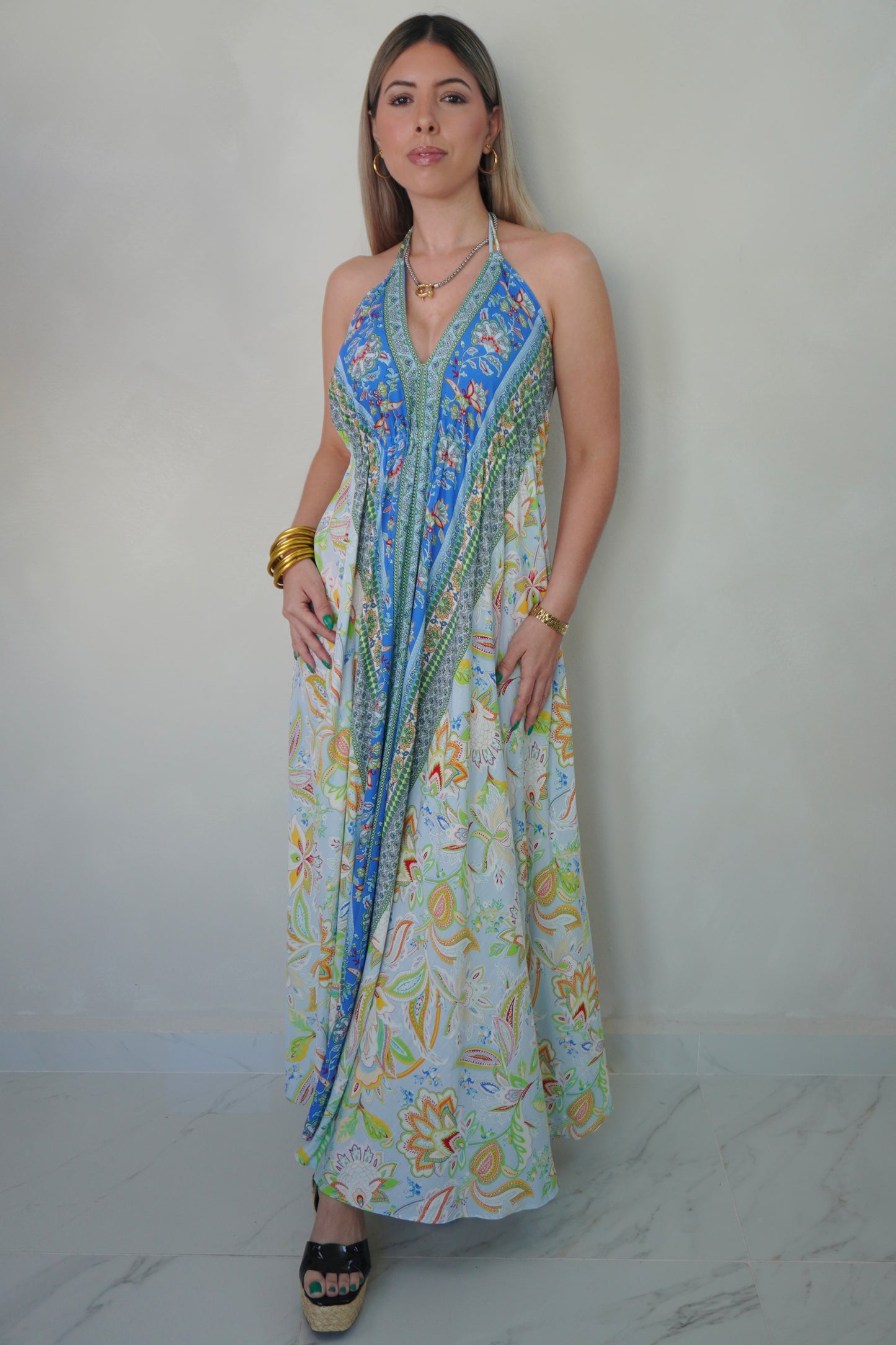 PAISLEY MIDI DRESS