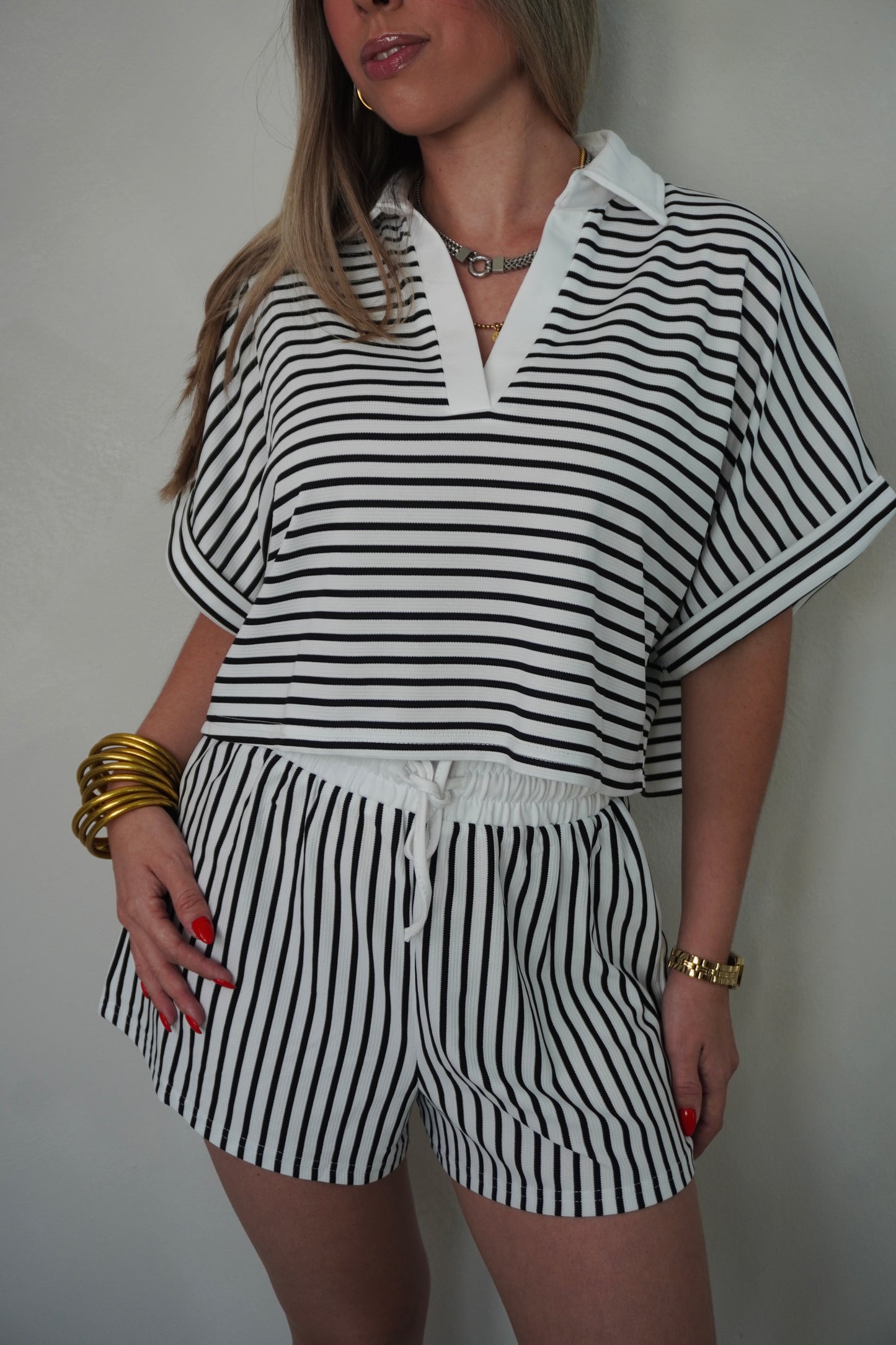 STRIPES SHORT SET