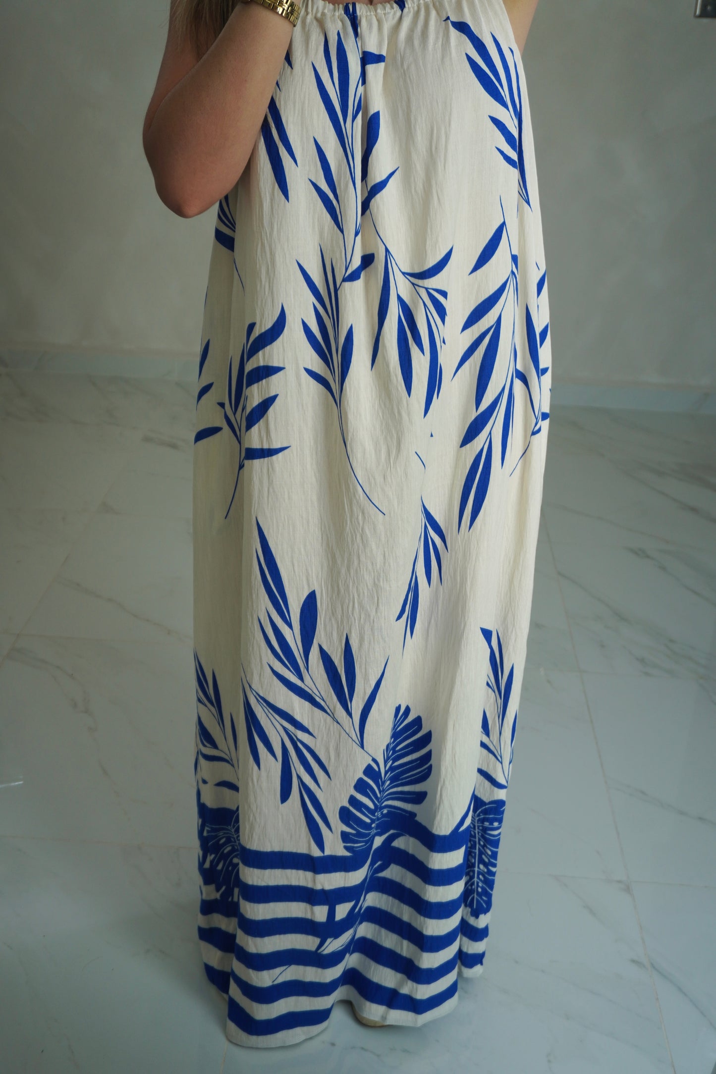 BLUE IVORY MAXI DRESS