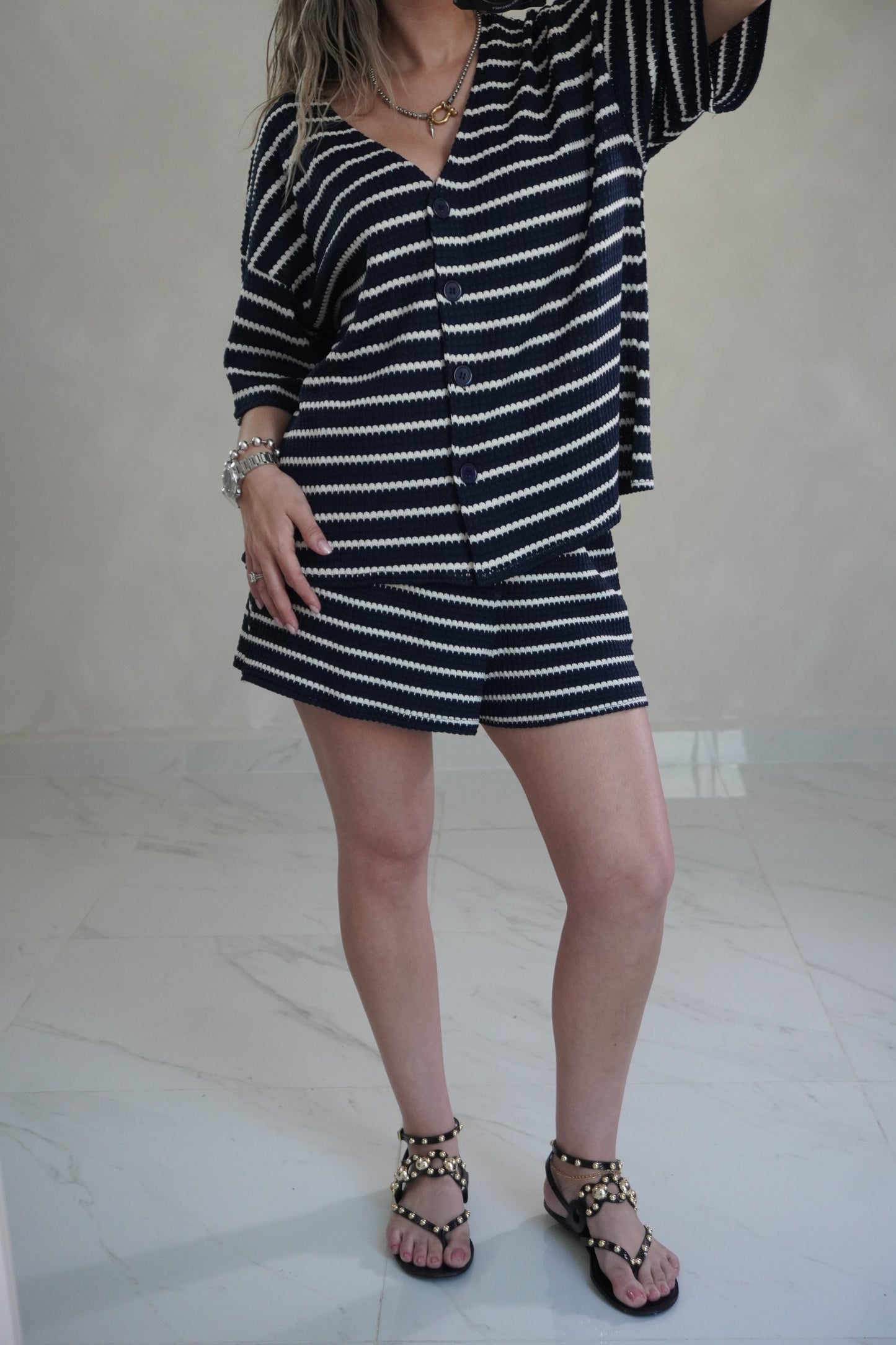 STRIPED TOP & SHORTS SET