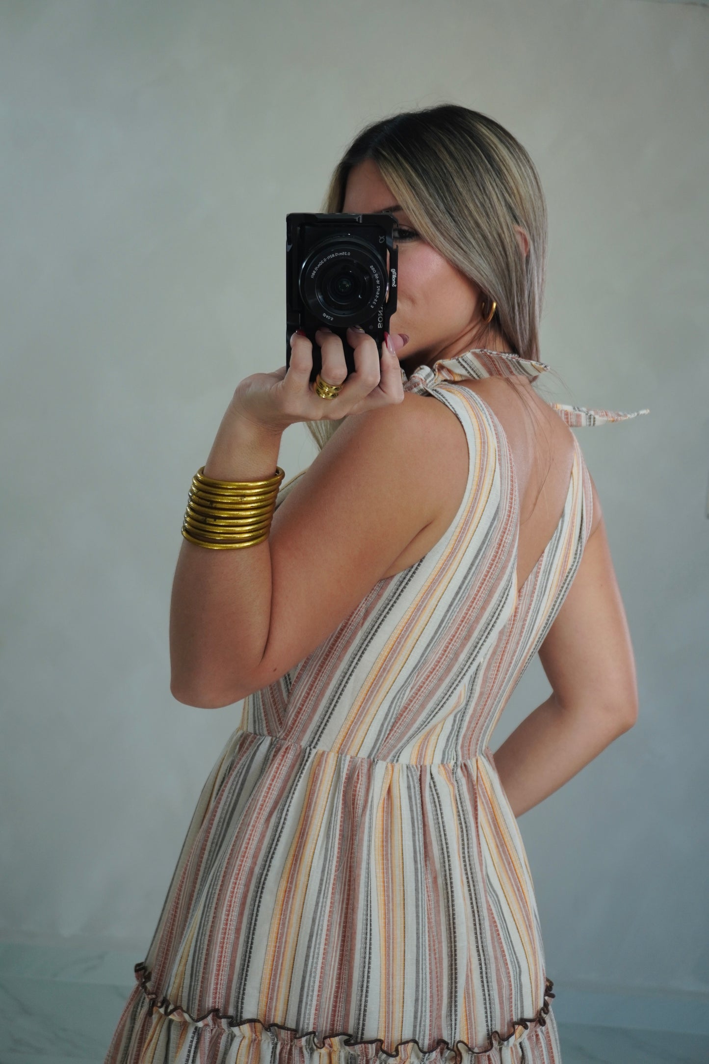 TIE STRAPS MAXI DRESS