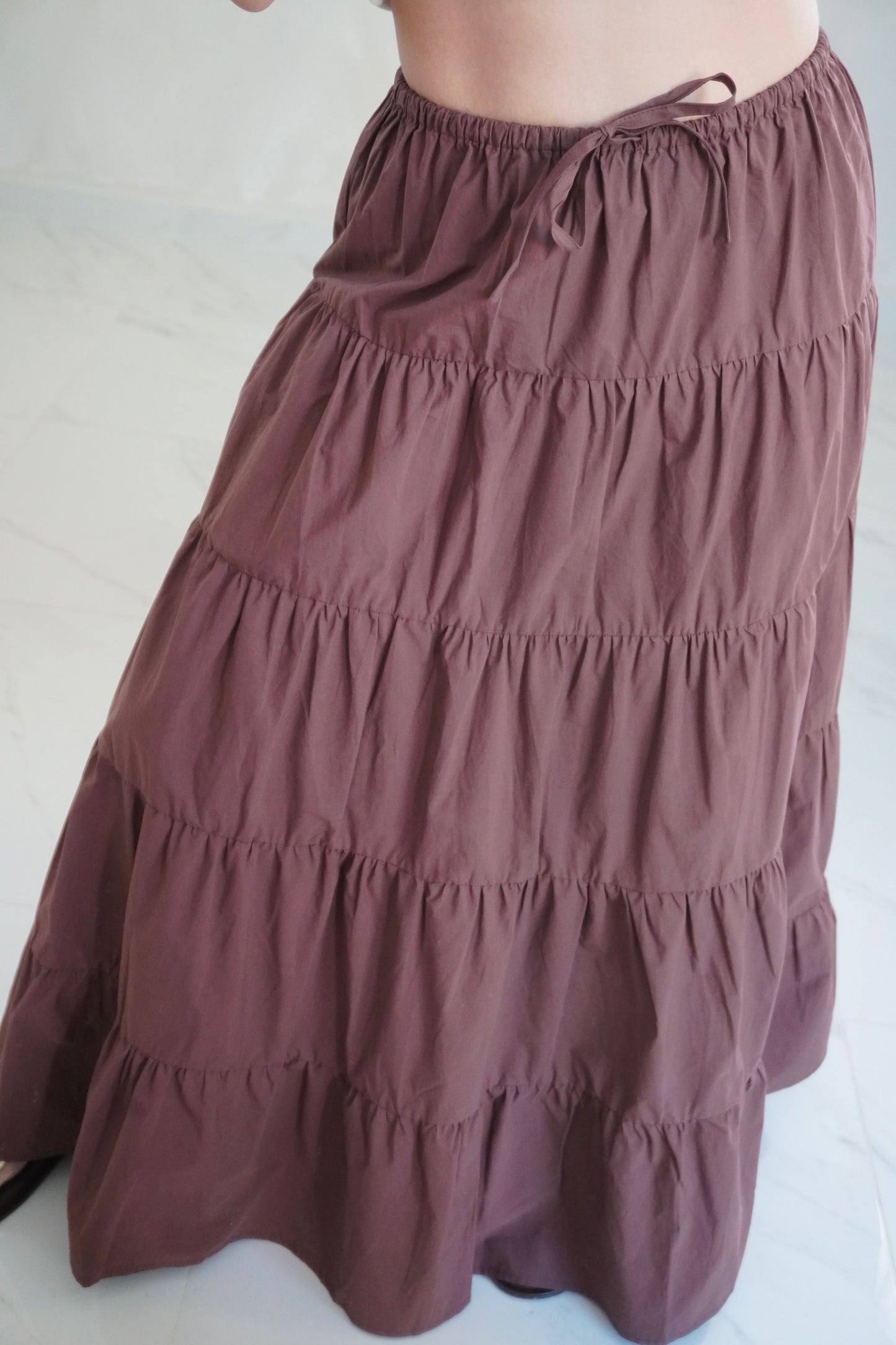 BROWN MAXI SKIRT
