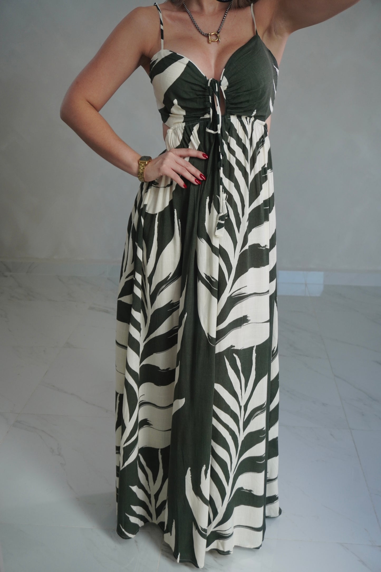 OLIVE MAXI DRESS