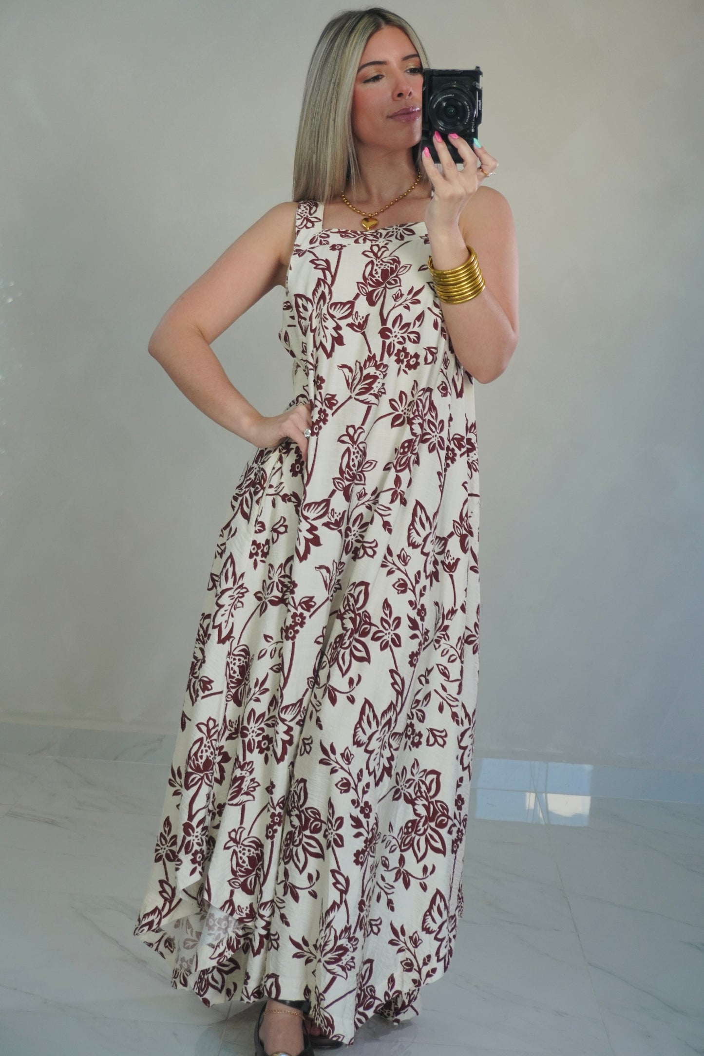 SQUARE NECK MAXI DRESS