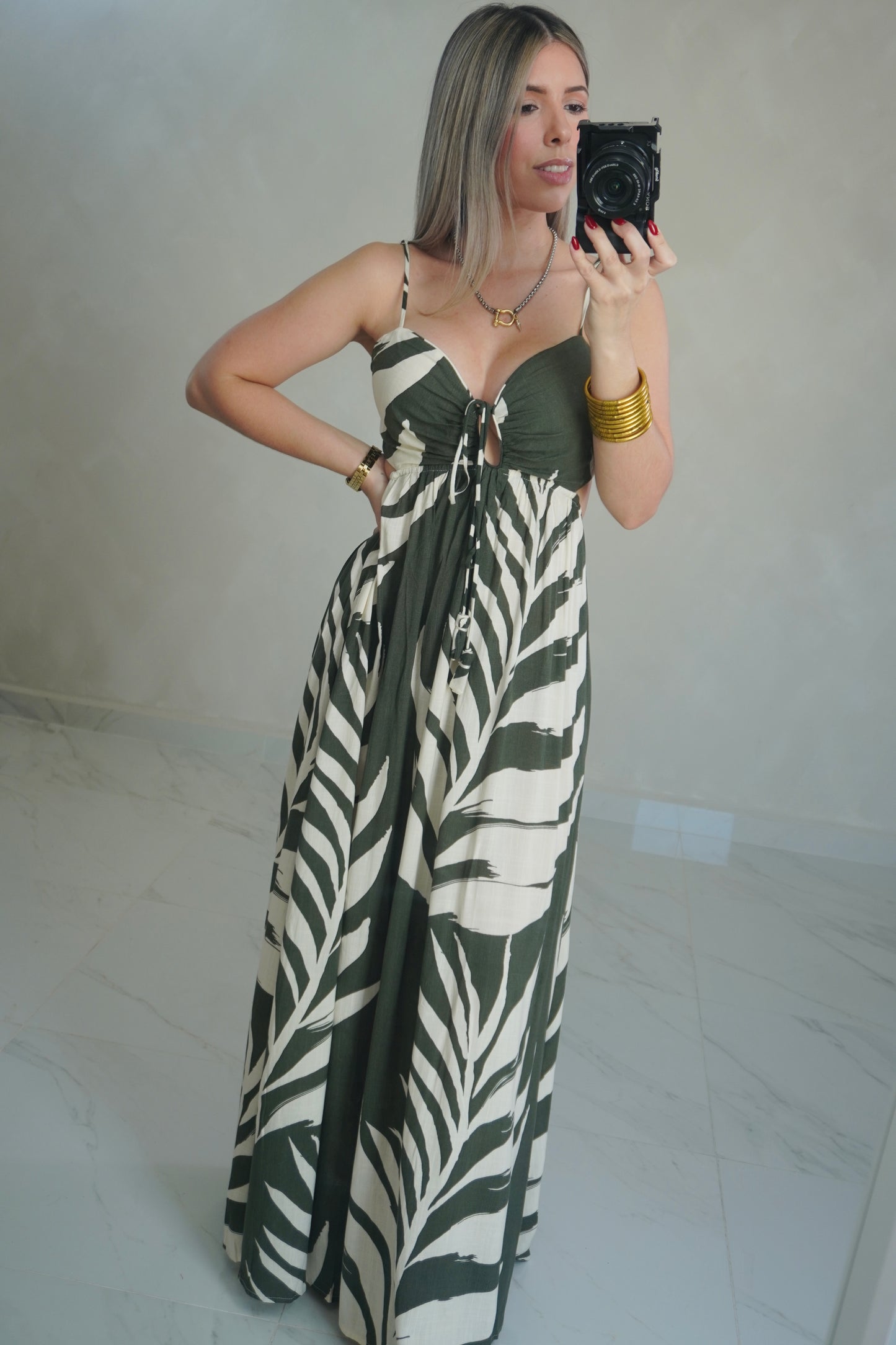 OLIVE MAXI DRESS