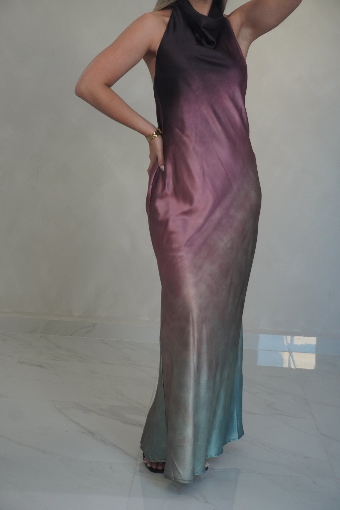 COWL NECK MAXI DRESS