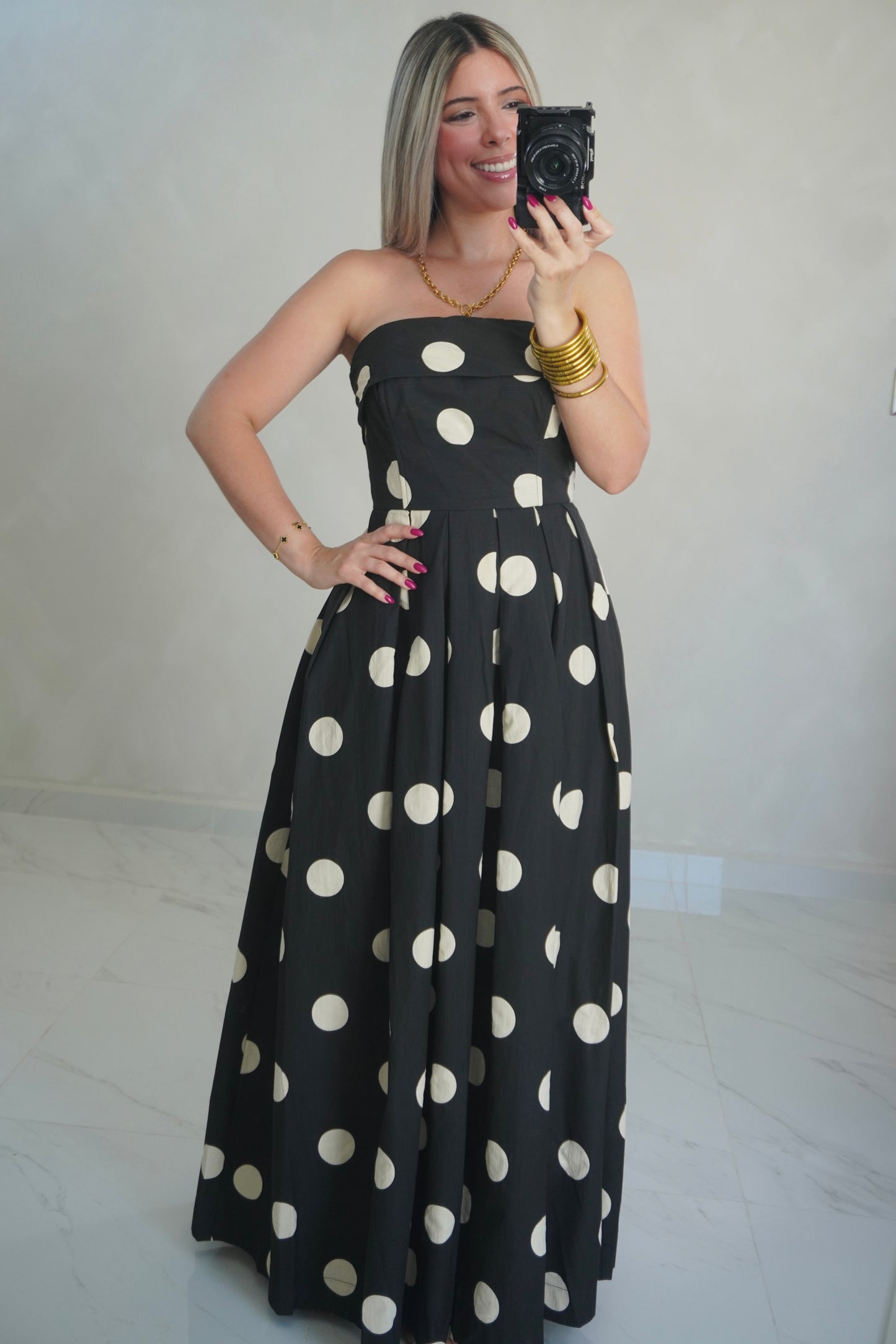 POLKA DOT TUBE DRESS