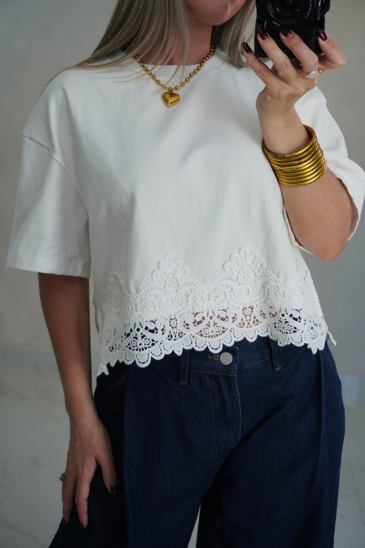 LACE TRIM TOP