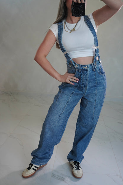 DENIM SUSPENDER JEANS