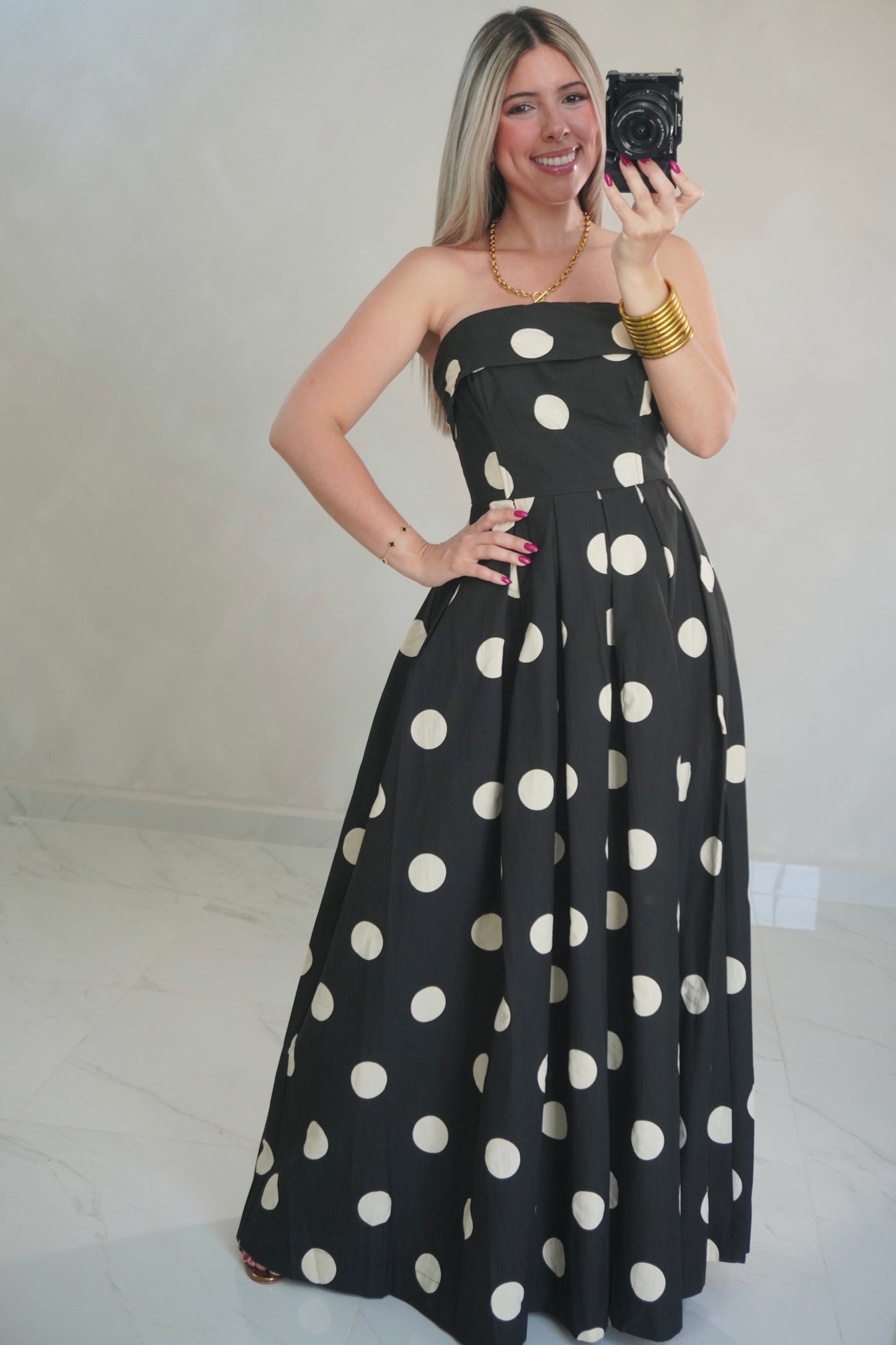 POLKA DOT TUBE DRESS