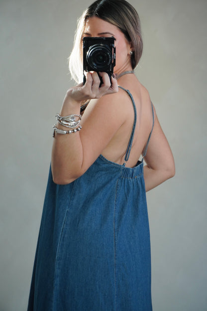 DENIM CAMI DRESS