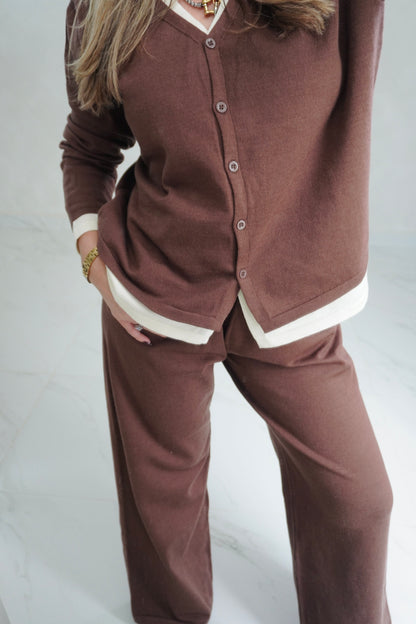 KNIT TOP & PANTS TRAVEL SET
