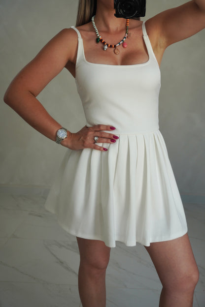 SCUBA CUT OUT ROMPER - WHITE