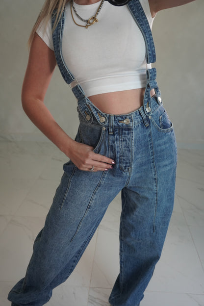 DENIM SUSPENDER JEANS