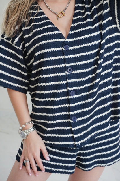 STRIPED TOP & SHORTS SET