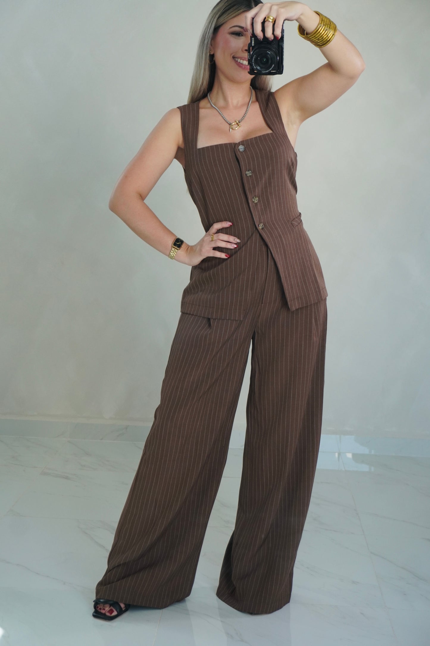 SQUARE NECK TOP & PANTS SET