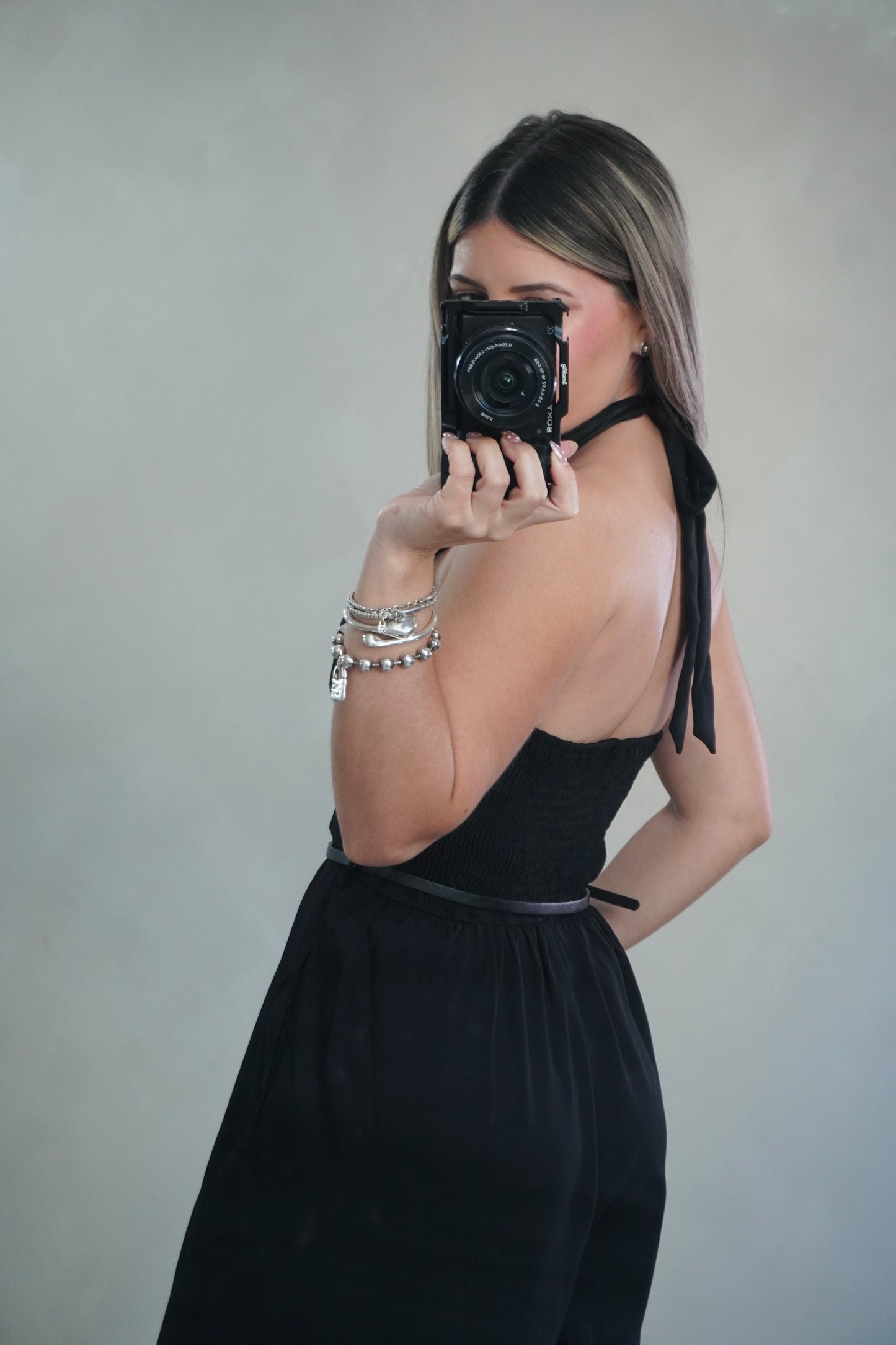 HALTER BELTED JUMPSUIT