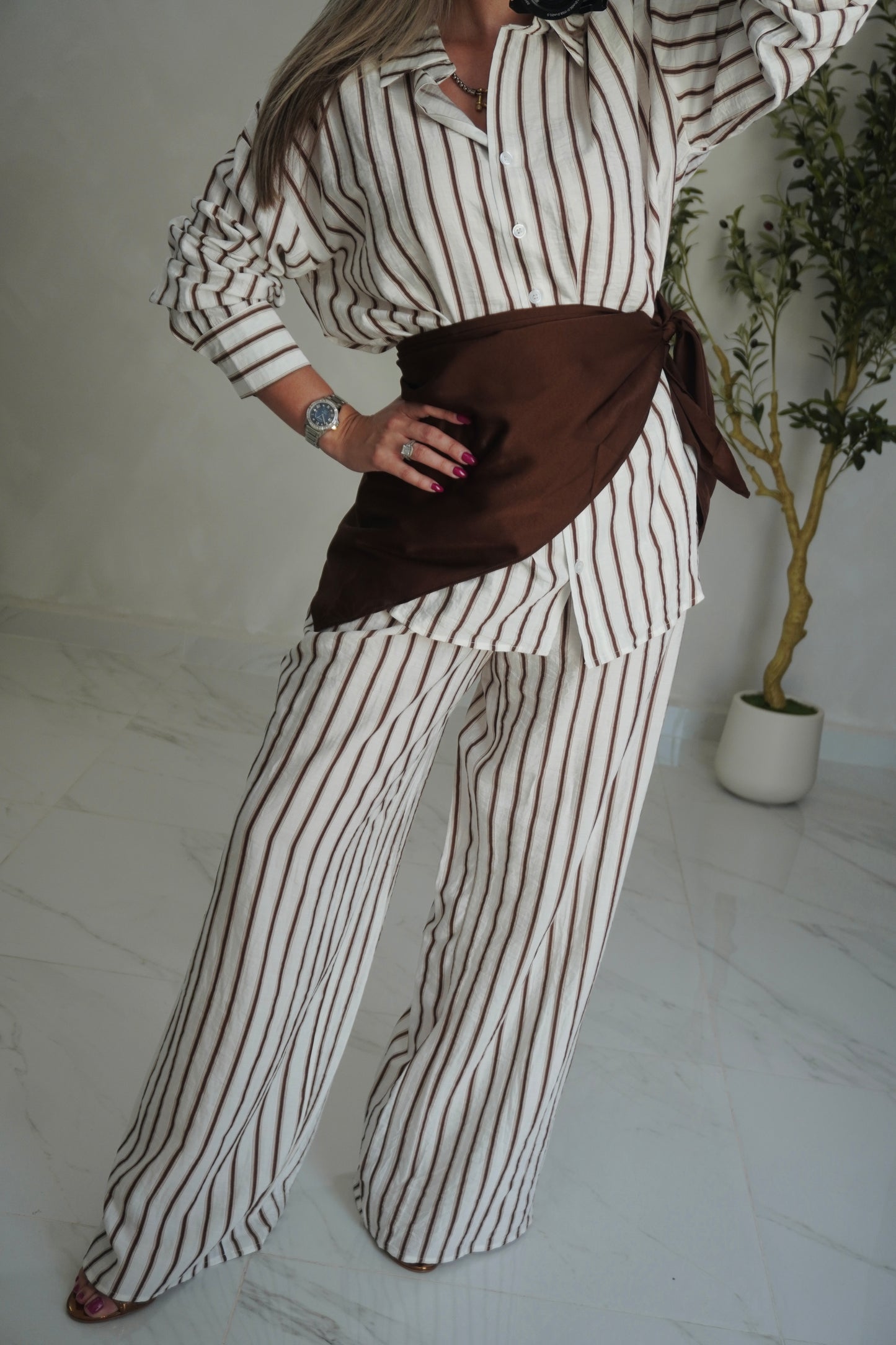 STRIPE SCARF SET