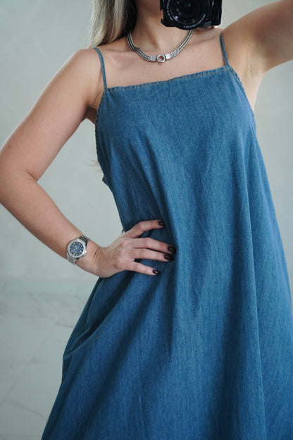 DENIM CAMI DRESS