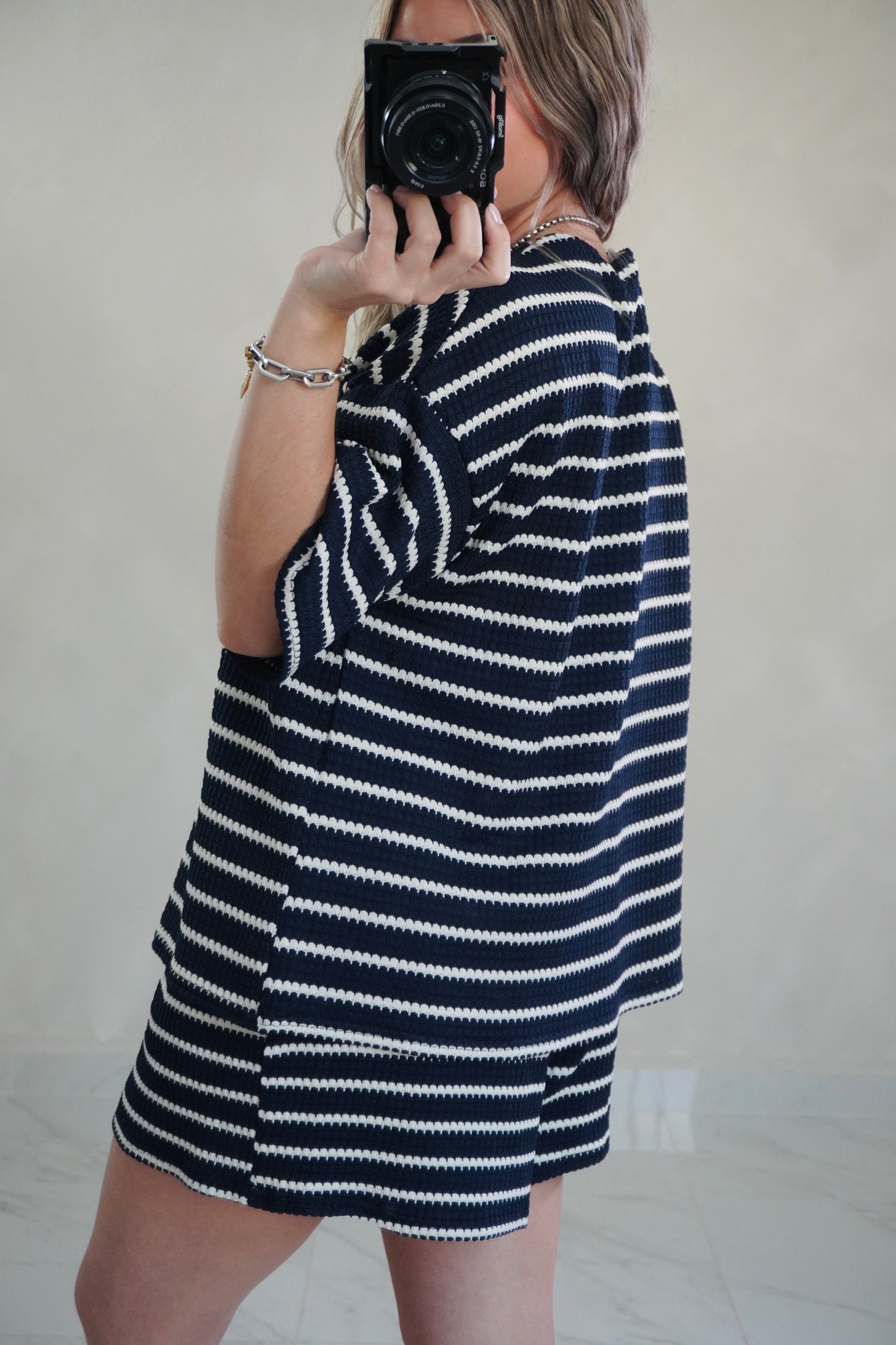 STRIPED TOP & SHORTS SET