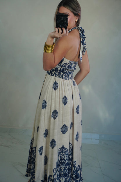 HALTER MIDI DRESS