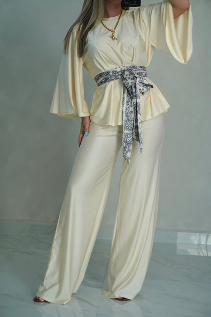 WIDE SLEEVE TOP & PANT SET