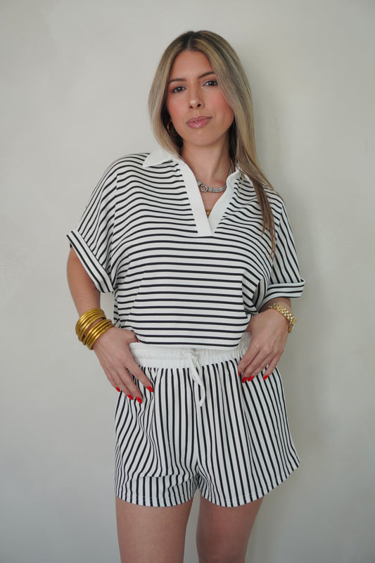 STRIPES SHORT SET
