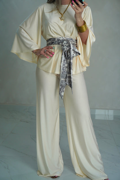 WIDE SLEEVE TOP & PANT SET