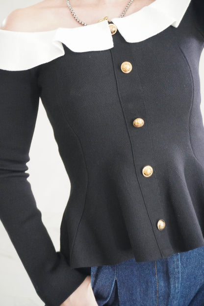 OFF SHOULDER KNIT TOP