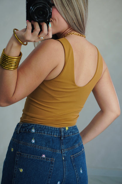 V NECK REVERSIBLE TANK - COPPER