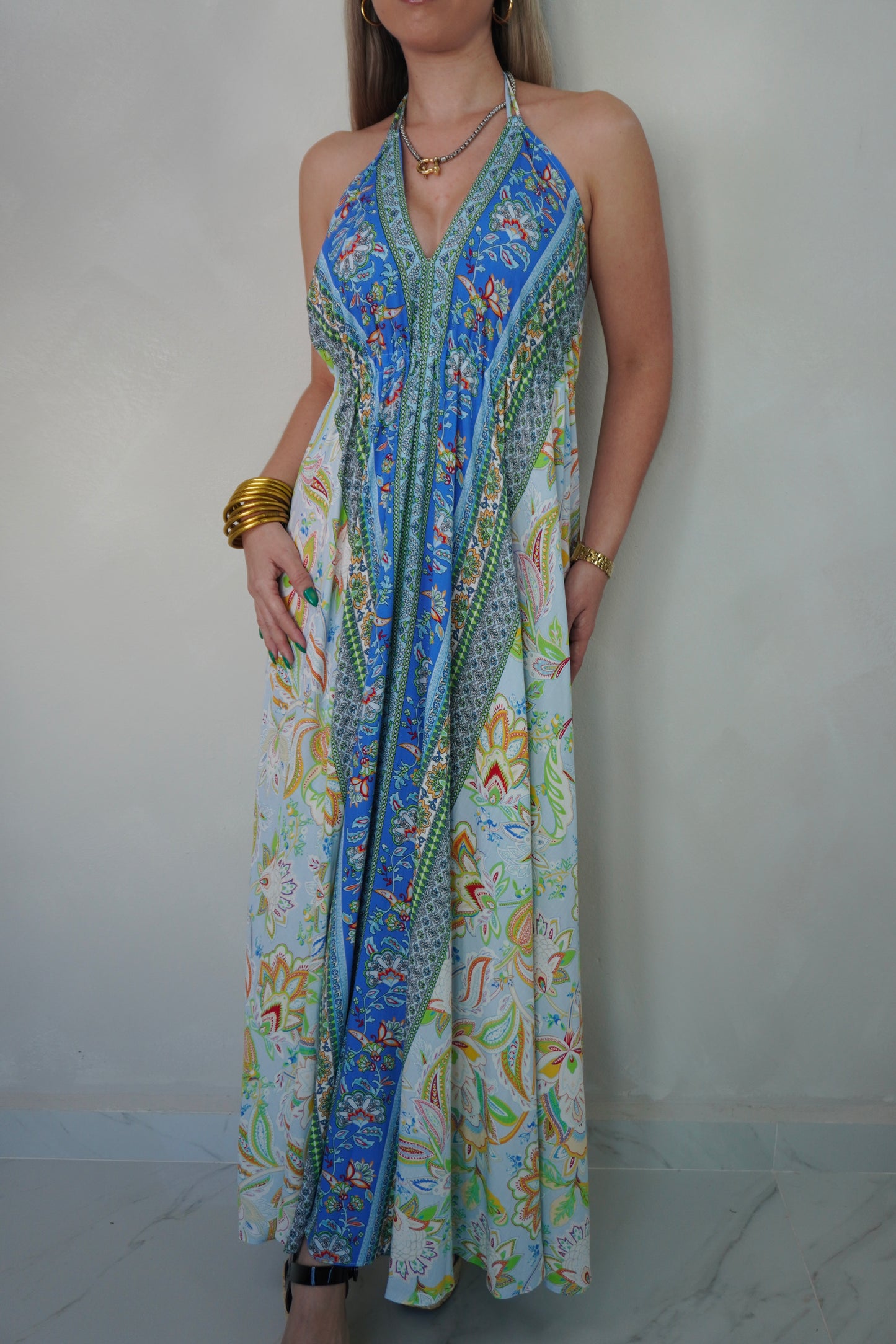 PAISLEY MIDI DRESS