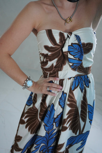 TIE FRONT BROWN JUMPSUIT