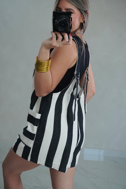 OVERALL STRIPES ROMER - BLACK