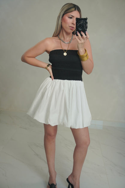 SMOCKED BUBBLE DRESS