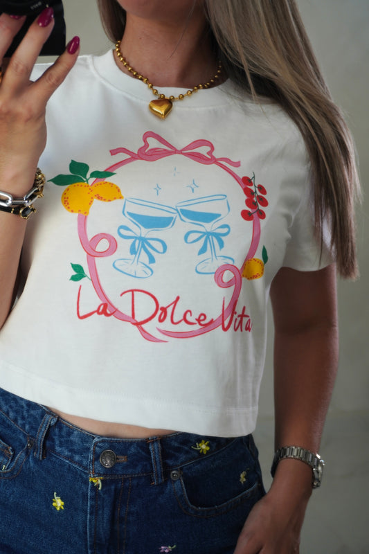 LA DOLCE VITA TEE - WHITE