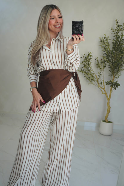 STRIPE SCARF SET
