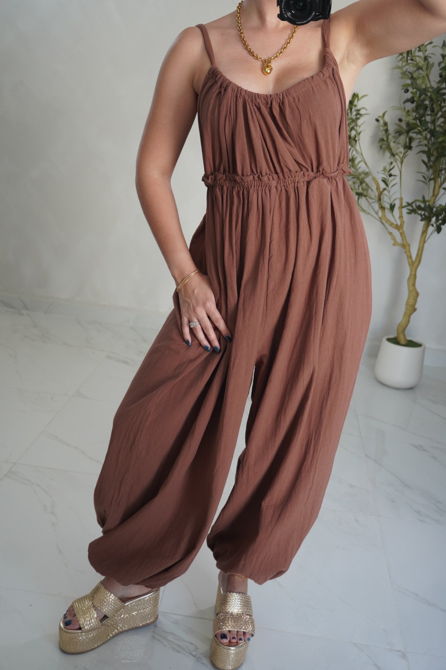 BALLOONED JUMPSUIT