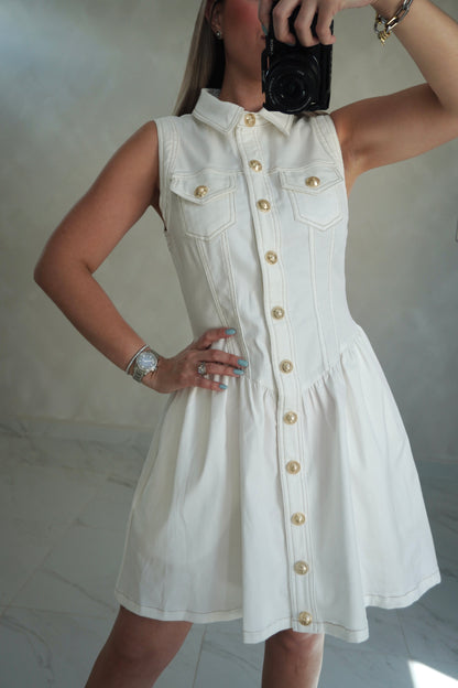 BUTTON FRONT DRESS