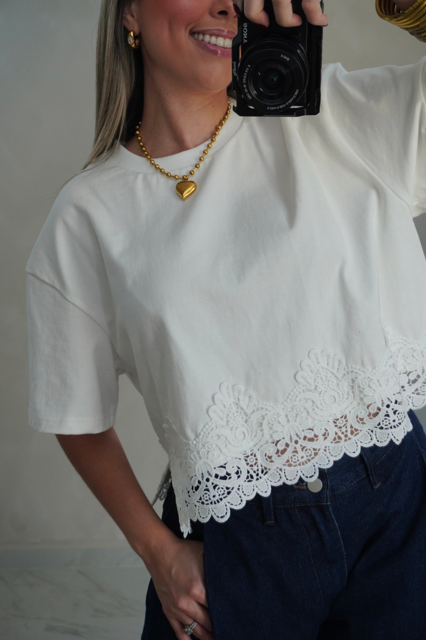 LACE TRIM TOP