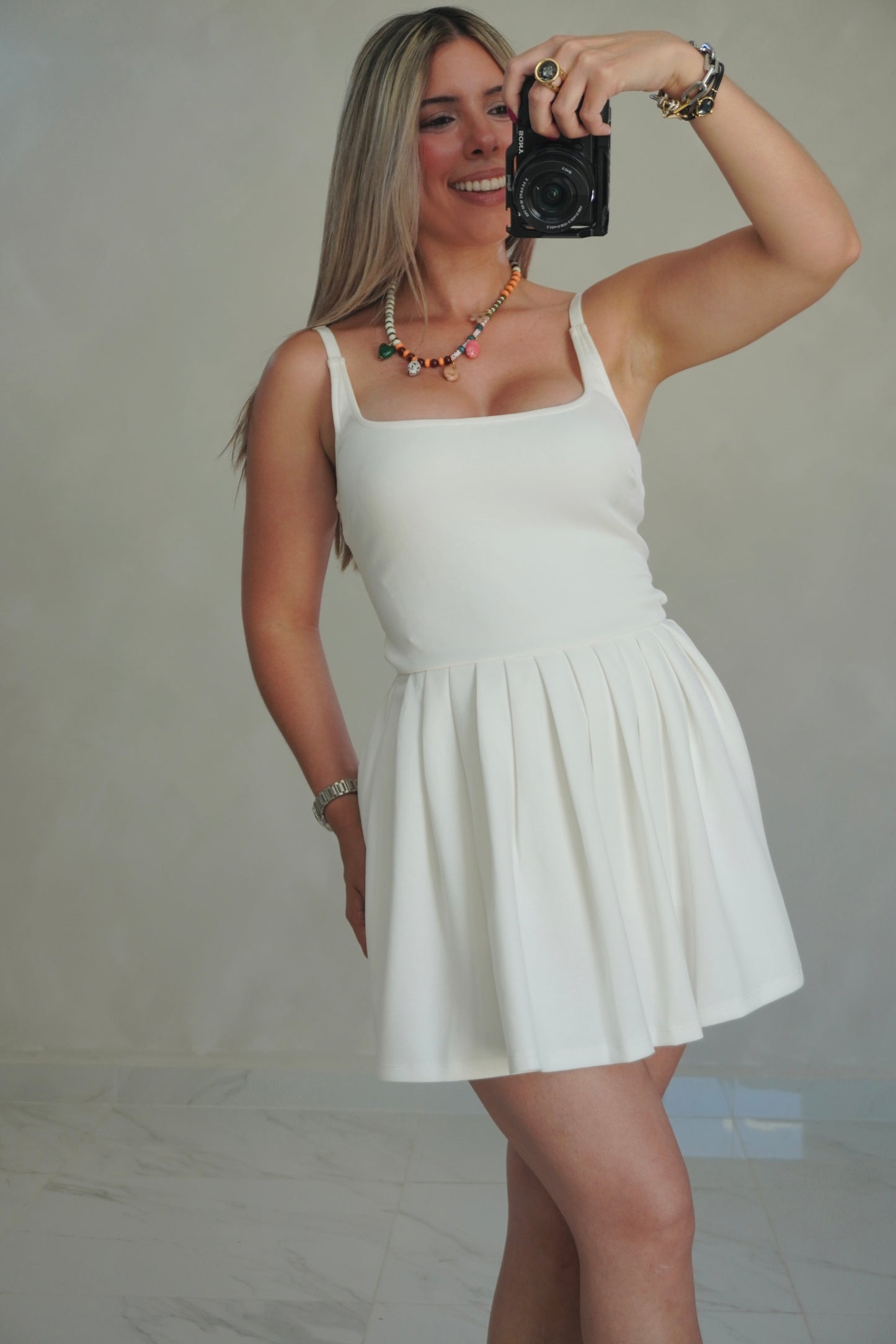SCUBA CUT OUT ROMPER - WHITE