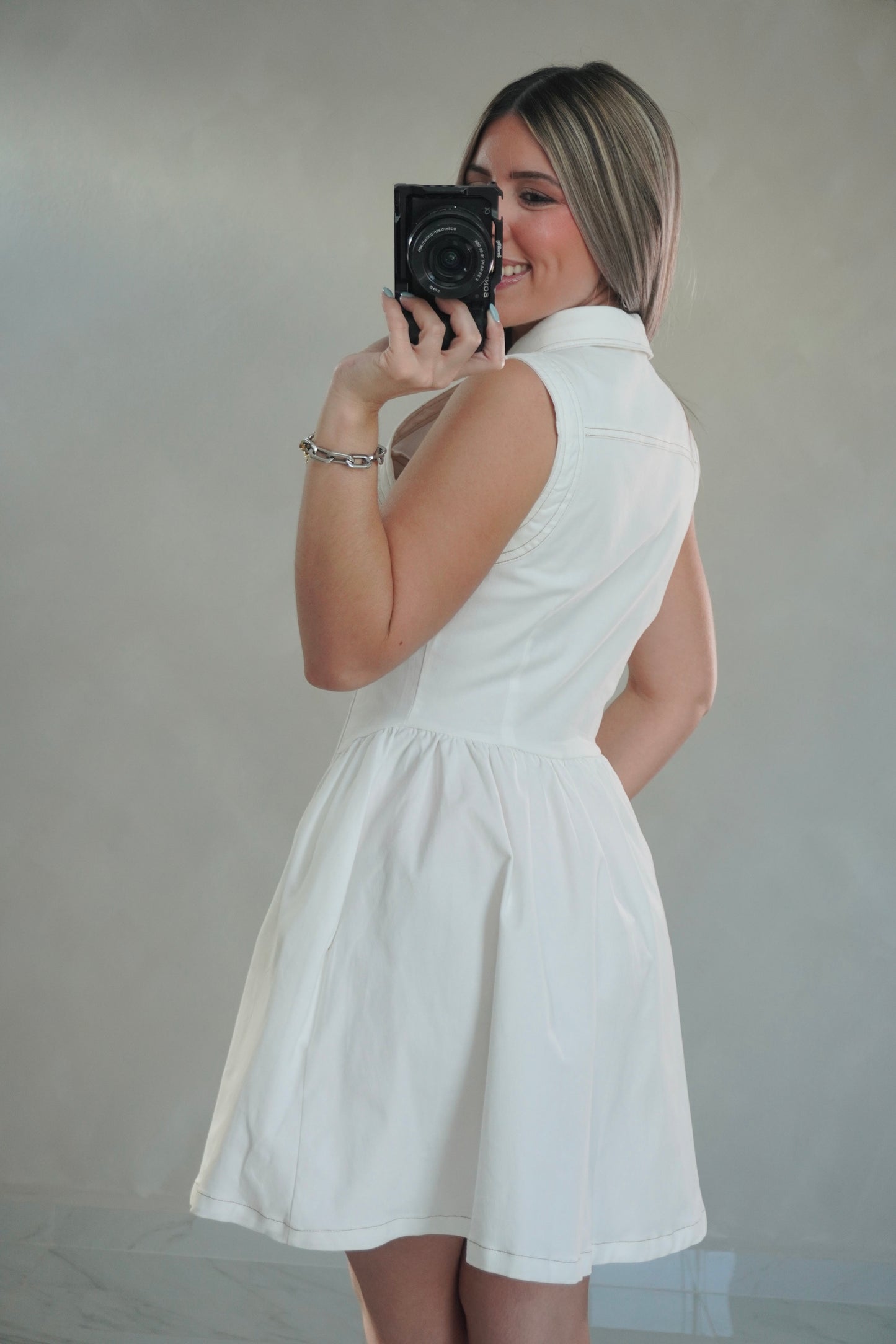 BUTTON FRONT DRESS