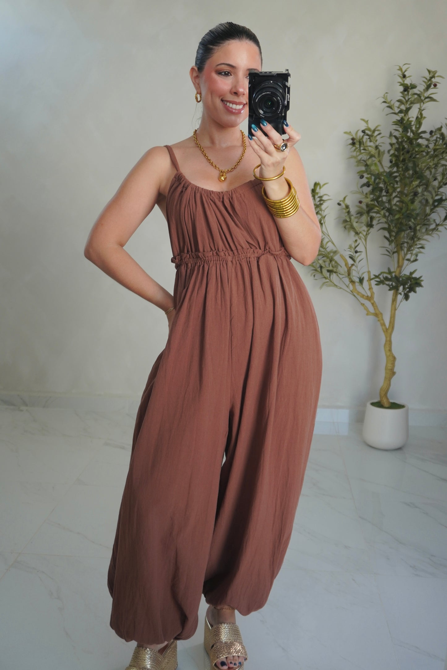 BALLOONED JUMPSUIT
