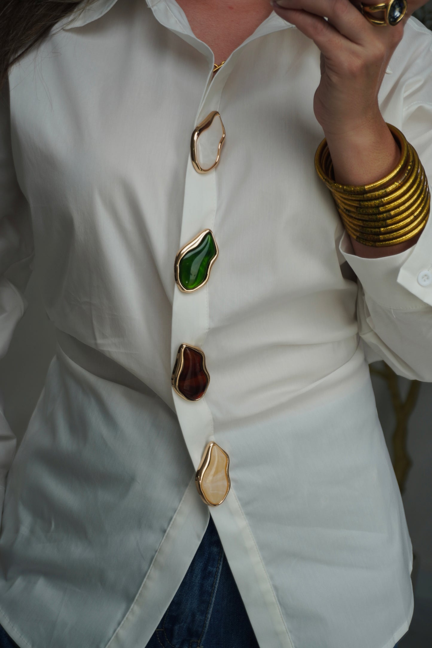 LONG SLEEVE BUTTON DOWN TOP