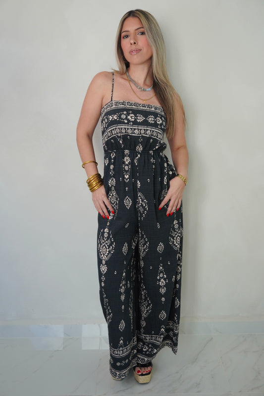 ETHNIC BOARDER JUMPSUIT
