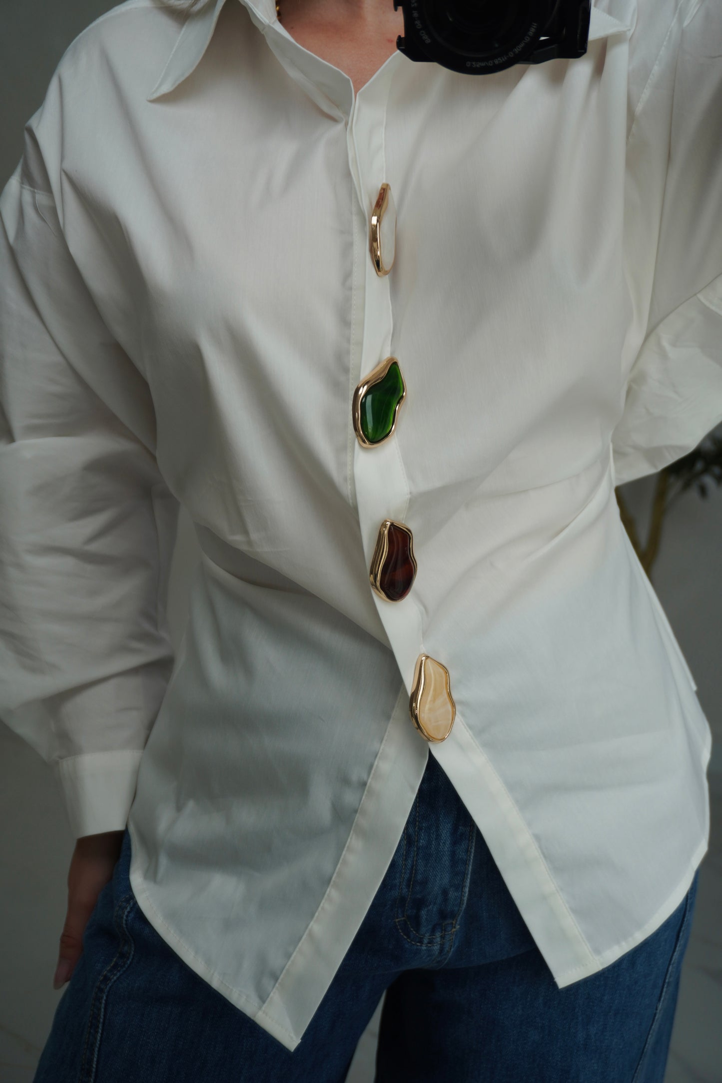LONG SLEEVE BUTTON DOWN TOP