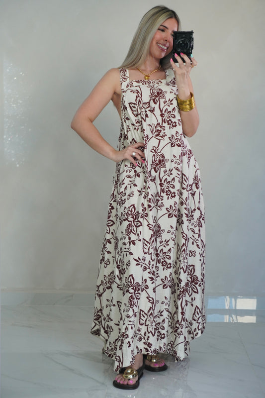 SQUARE NECK MAXI DRESS