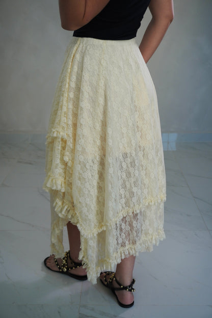 ECRU LACE SKIRT