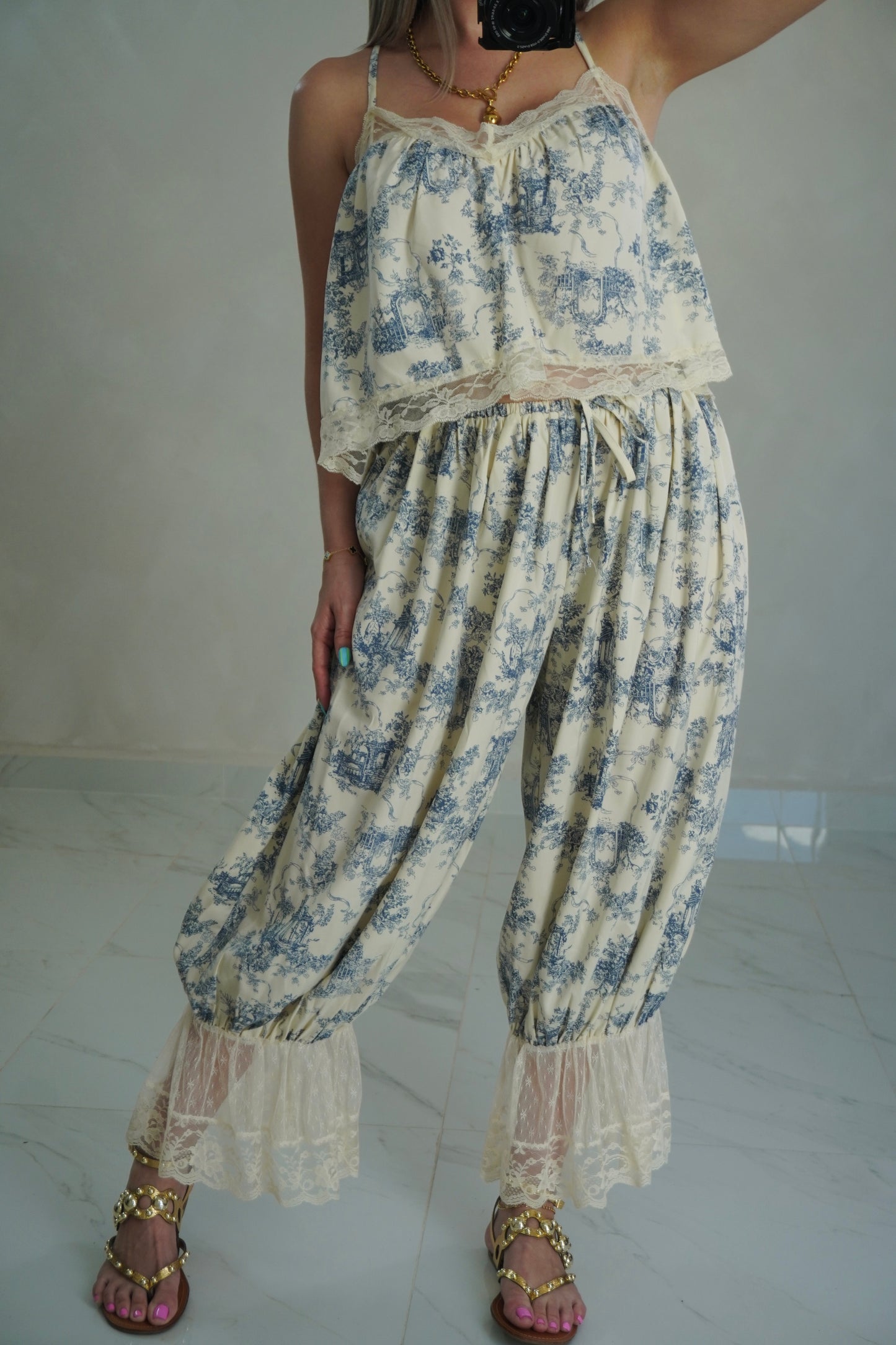 LACE CAMI TOP & PANTS SET