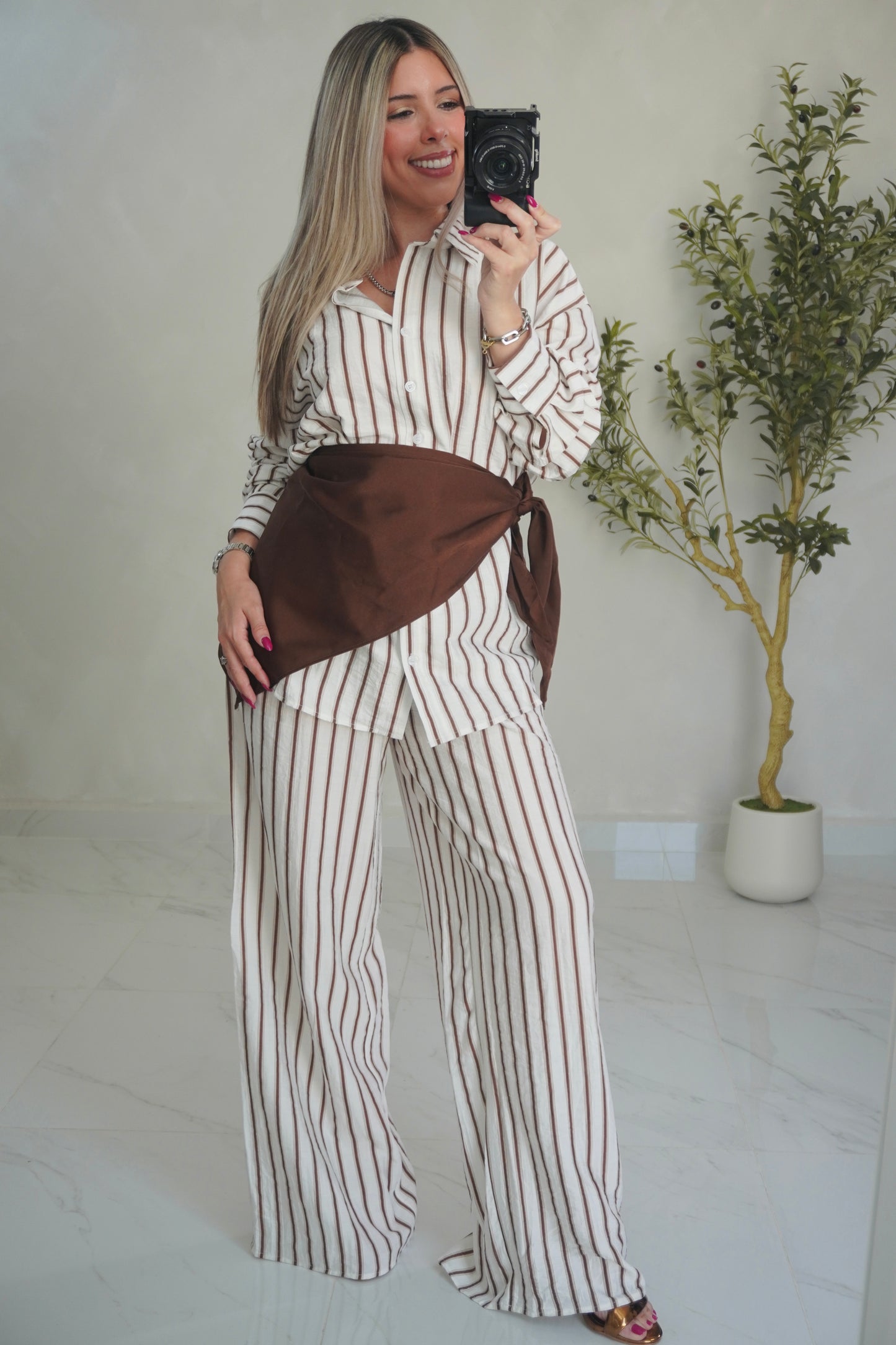 STRIPE SCARF SET